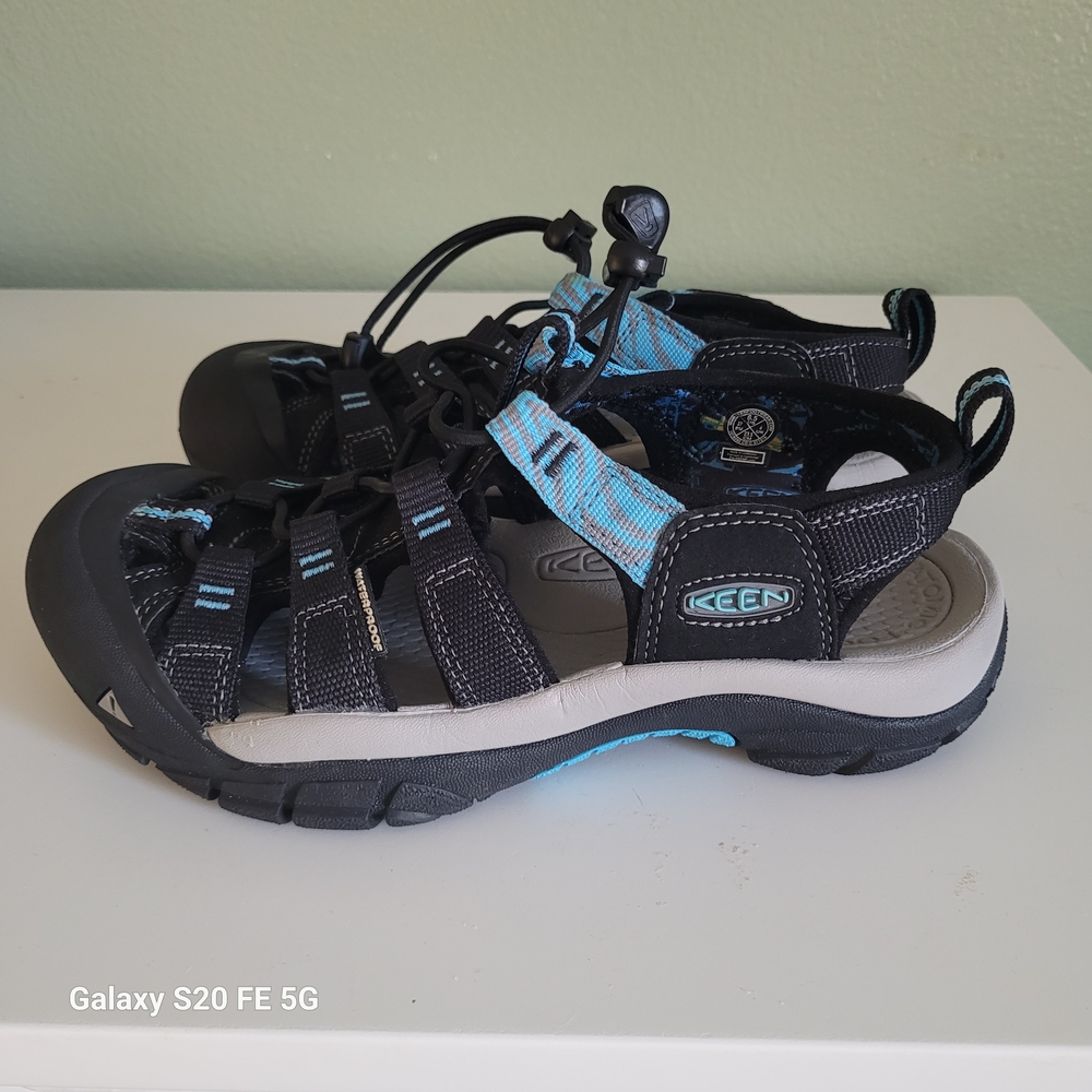 New Womens Keen Newport Hydro 1019292 Black/Norse Blue Shoes! Size 6.5